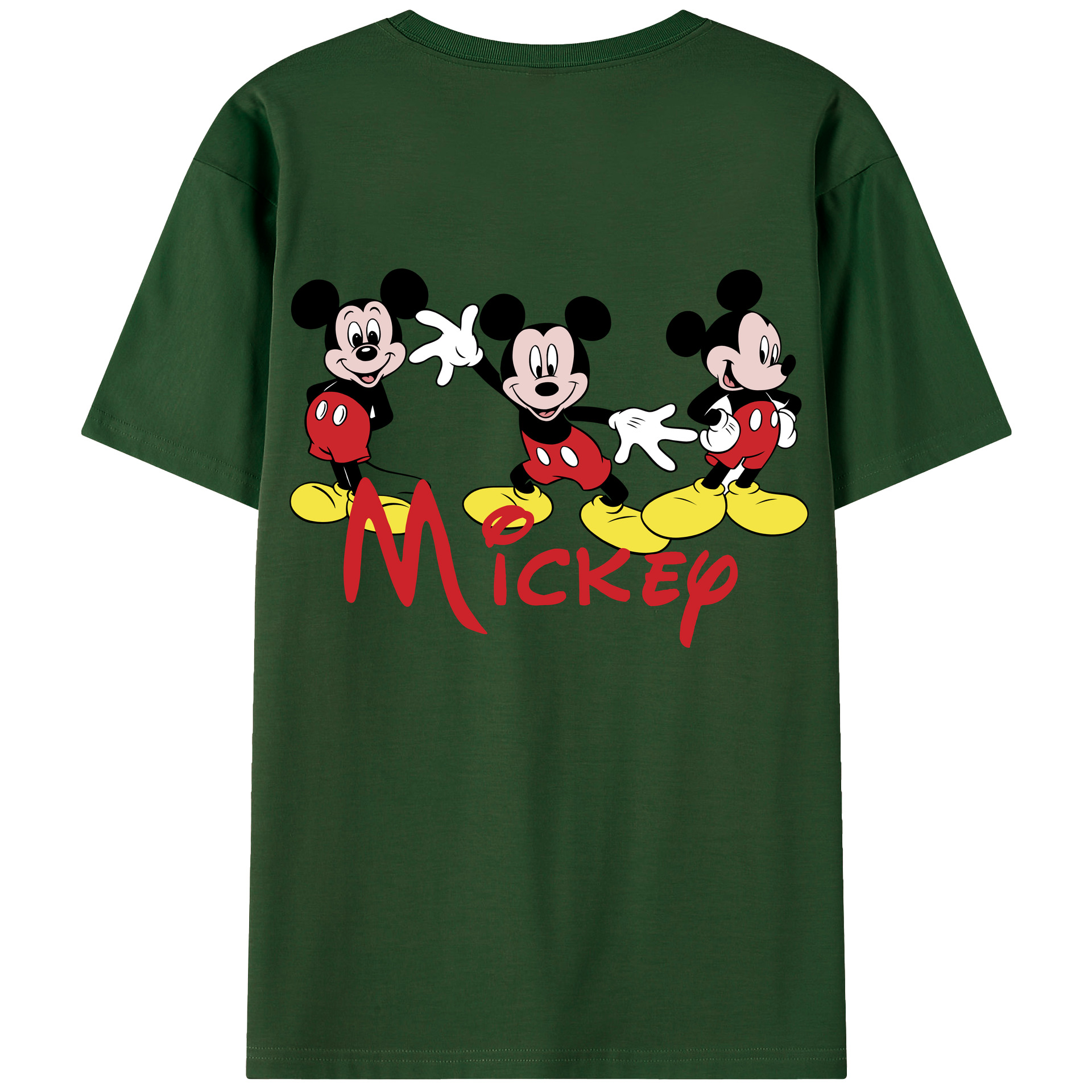 （画像用） ミッキーマウス Mickey Mouse 綿100％半袖Tシャツ（背面プリント）
